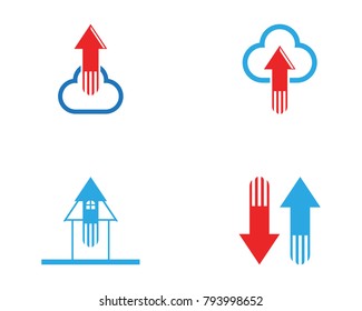 Arrows vector illustration icon Logo Template design
