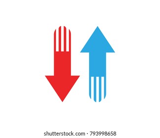 Arrows vector illustration icon Logo Template design
