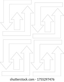 Arrows, vector illustration. Made for milling