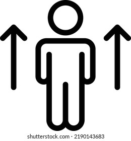 arrows up Vector illustration on a transparent background.Premium quality symbols.Thin line vector   icon for concept and graphic design.