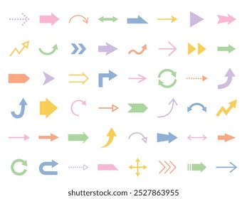 Arrows vector illustration set. Icon, simple