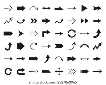 Arrows vector illustration set. Icon, simple