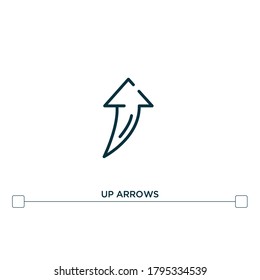 flecha arriba icono de línea vector. Ilustración de elemento simple. las flechas arriba dibujan un icono desde el concepto de compartir. Se puede usar para web y móvil

