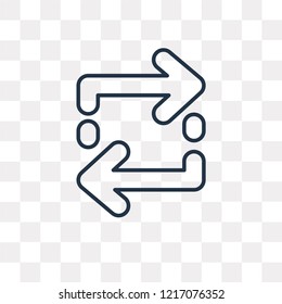 Arrows vector outline icon isolated on transparent background, high quality linear Arrows transparency concept can be used web and mobile