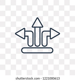 Arrows vector outline icon isolated on transparent background, high quality linear Arrows transparency concept can be used web and mobile