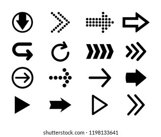 Arrows vector set. Arrow icons. Arrow vector icon. Arrow. Arrows vector collection. Vector illustration isolated on white background