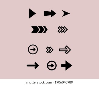 arrows vector set illustration symbol