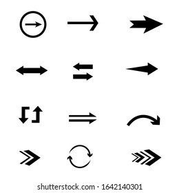 Arrows vector white background collections black arrows pointers for navigation or loading web buttons arrows for web design interface. 