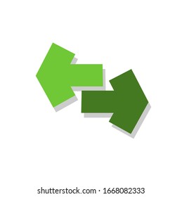 flecha verde izquierda y derecha.