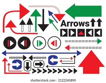 vectores de flechas flecha de círculo verde rojo gráfico 