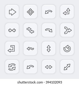 Pfeilsymbole.  Vorwärts und Weiter, Austausch- und Recycling-Symbol, Vektorzeichen