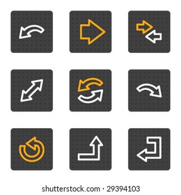 Arrows web icons, grey buttons series