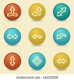 Arrows web icons, retro buttons