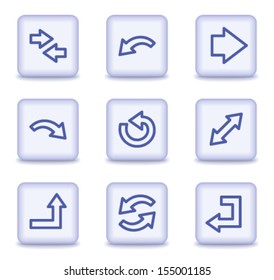 Filas de iconos web conjunto 1, botones de brillo violeta claro