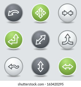 Arrows web icons set 2, circle buttons