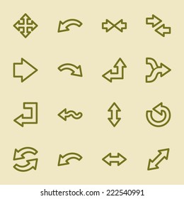 Arrows web icons set