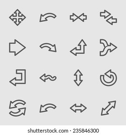 Arrows web icons set