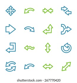 Arrows web icons set
