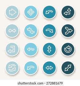 Arrows web icons set