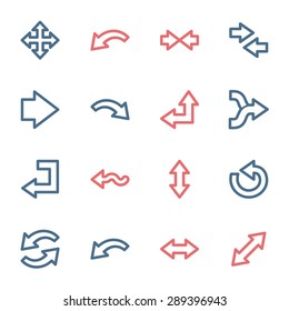 Arrows web icons set