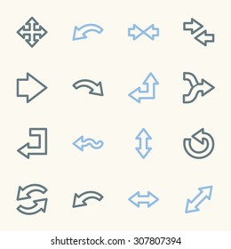 Ícones da Web com setas definidos