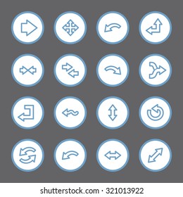 Arrows web icons set