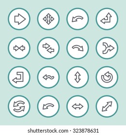 Arrows web icons set