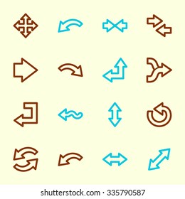 Arrows web icons set