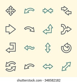 Arrows web icons set