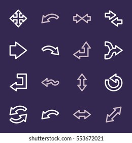 Arrows web icons set