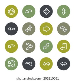 Arrows web icons set, color buttons