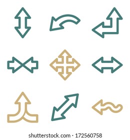 Arrows web icons, two color series