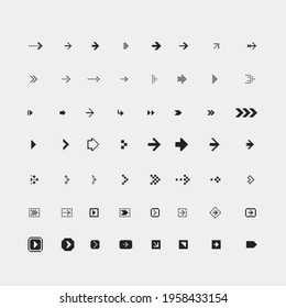 Arrows for website or application icon set