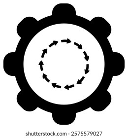 Arrows and wheel on white