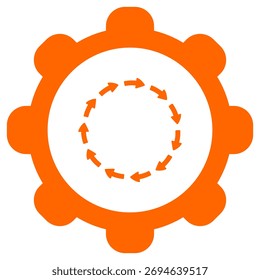 Arrows and wheel on white