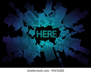 Arrows which turning to center