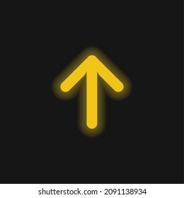 Arrows yellow glowing neon icon