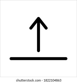 icono de flecha a arriba del estilo de línea