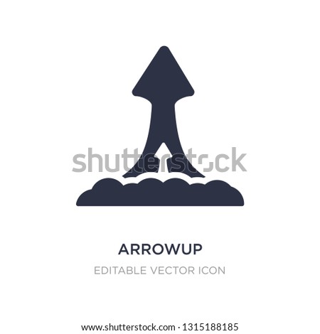 arrowup icon on white background. Simple element illustration from Other concept. arrowup icon symbol design.