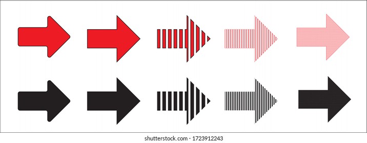 ARROW.Vector design of colorful arrow icons