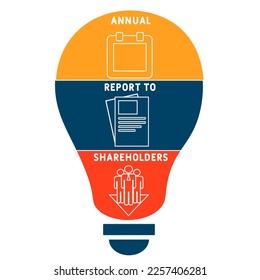 ARS - Annual Report to Shareholders acronym. business concept background. vector illustration concept with keywords and icons. lettering illustration with icons for web banner, flyer