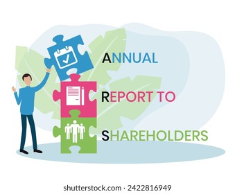 ARS - Annual Report to Shareholders acronym. business concept background. vector illustration concept with keywords and icons. lettering illustration with icons for web banner, flyer