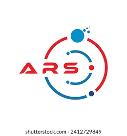 ARS letter technology logo design on white background. ARS creative initials letter IT logo concept. ARS  letter design