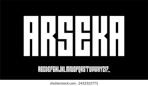 ARSEKA CONDENSED FONT VECTOR FETT SCHRIFTART BEARBEITBAR