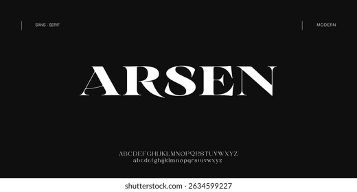 Apareceu fontes de alfabeto modernas mínimas. Tipografia minimalista urbana digital fashion futura fonte logotipo criativo. ilustração vetorial