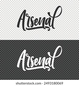 arsenal lettering clipart template design