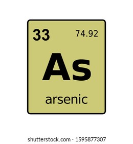 Arsenic Chemical Element Periodic Table Sign Stock Vector (Royalty Free ...