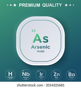 Arsenic element from the periodic table - Modern design