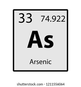 Arsenic Periodic Table Element Gray Icon Stock Vector (Royalty Free ...