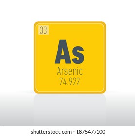 Arsenic periodic table single element. 